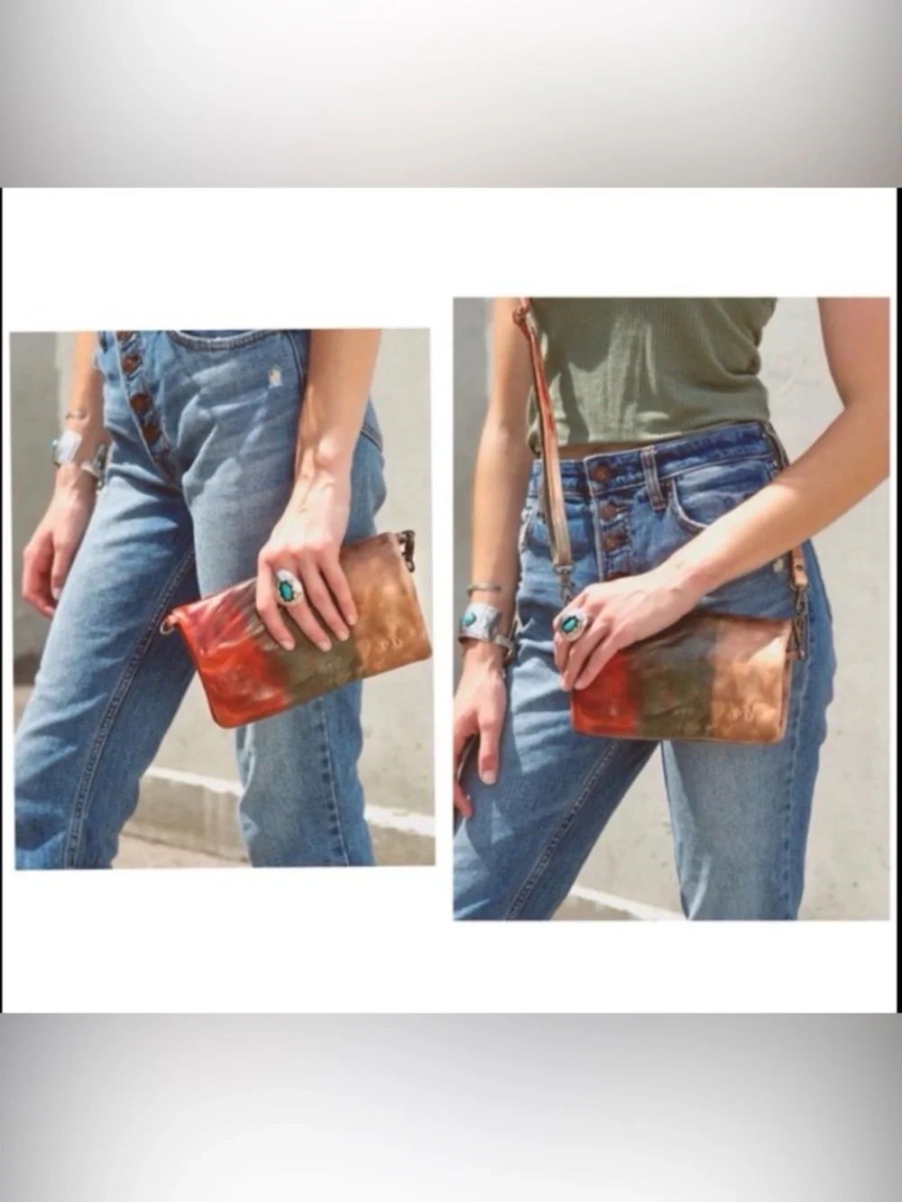 NWT Bed Stu Cadence Wallet Wristlet Crossbody Bag Cool Sangria MSRP $200 - Picture 13 of 13